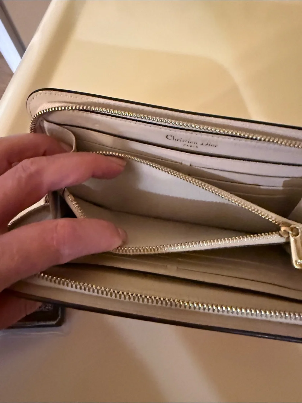Dior Hot Pink Zip-Around Leather Wallet